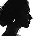 Mia Sarine Women Single Row Round Cut Cubic Zirconia Huggie Hoop Earrings in Sterling Silver