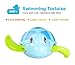 Zooawa [6 Pcs] Baby Bath Toy, Swimming Floating Turtle Bathtub Wind-up Toddler Toys Summer Pool Water Bath Fun Time Cute Sets,Eco-Friendly Material, 3 Colors - Blue, Orange, Green