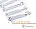 Improved Printed Size Label - Fun Living Rechargeable Ergonomic Handle Lighted Crochet Hooks 9 in 1 Compact LED Dimmable Complete Set with 9 Interchangeable Heads 2.5mm to 6.5mm Light up Zip Case