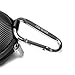 Case Star Black Earphone handsfree headset HARD EVA Case - Clamshell/MESH Style with Zipper Enclosure, Inner Pocket, and Durable Exterior + Silver Climbing Carabiner With Case star cellphone bag