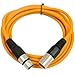 SEISMIC AUDIO - SAXLX-10 - 10' Orange XLR Male to XLR Female Patch Cable - Balanced - 10 Foot Patch Cord