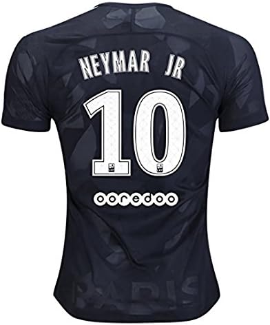 MasonMolly 2017/2018 Paris Saint Germain Neymar 10 PSG Third Soccer Jersey Mens Black Size M