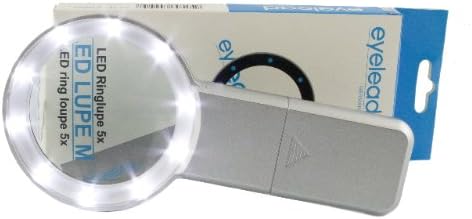 Eyelead LED Magnifying Glass 5X 8 LED) Silver