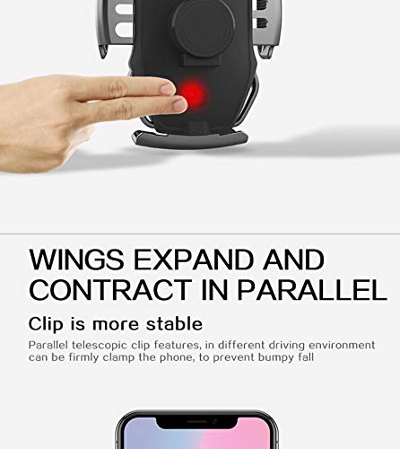 image for KMI CHOU A5 Phone Holder for Car,Automatic Clamping IR Intelligent Wir