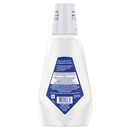 Crest 3D White Glamorous White Mouthwash, Alcohol Free MultiCare