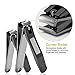 amoore Nail Clippers 2pcs Nail Cutter Set with Case Fingernails Clippers Toenails Clippers Stainless Steel Clipper Sturdy Nail Clipping Kit