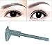 Sankuwen Professional Makeup Grooming Drawing Blacken Eyebrow Template Eyebrow Manicure Scissors Cutter Tools, Random Color