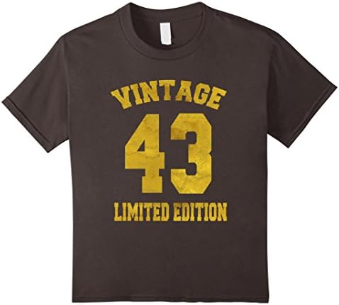 unisex-child Vintage 1943 Limited Edition T-Shirt 74th Birthday Gift Tee 10 Asphalt
