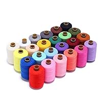 Candora Sewing Thread Assortment Coil 24 Color 1000 Yards Polyester Thread Sewing Kit All Purpose Polyester Thread for Hand and Machine Sewing