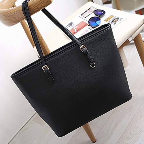 COOFIT Black Tote Purses and Handbags for Women, Tote Handbags Women Purses Shoulder Bag Pocketbooks Purses - Thumbnail 4
