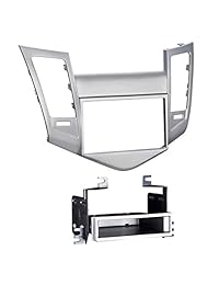 Metra único doble DIN Dash Kit de instalación para vehículos 2011 up Chevy Cruz, Plateado