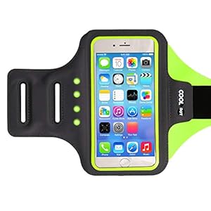 COOLDOT Led-telefoonhouder voor mobiele telefoon met verstelbare armriem en sleutel/kaarthouder – geschikt voor iPhone 6…