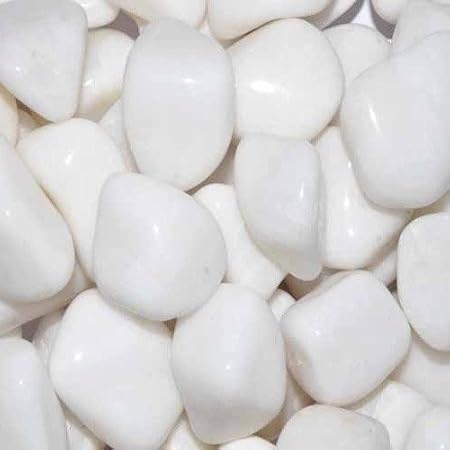 Maalavya 5Kg Polished 60-90mm White Pebbles for Garden & Home D