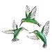 3d Hummingbird Wall Decor - Set Of 3, Green