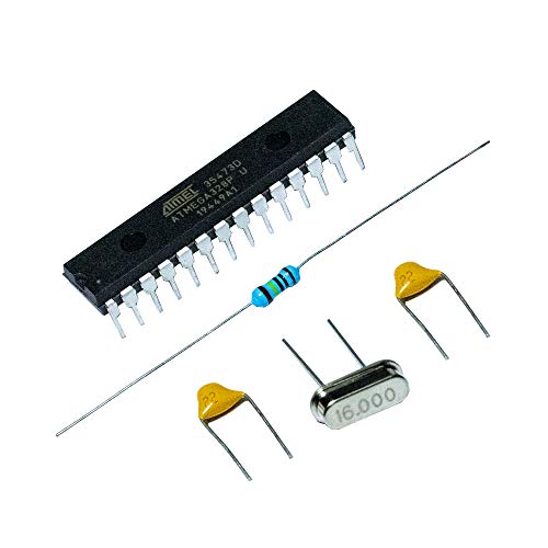 flashtree Atmega328P-PU Microcontroller with Arduino Uno R3 Bootloader DIP28 and 22PF Cap 1M RES 16M Crystals Start KIT...