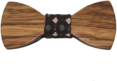 AlinaFashionExpress Men's Adjustable Wooden Bow Tie Brown
