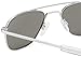 Randolph Aviator Square Sunglasses, 55, Matte Chrome, Bayonet, Gray Lenses