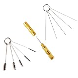 ABEST 3 Set Airbrush Spray Cleaning Repair Tool Kit Stainless steel Needle Brush Set