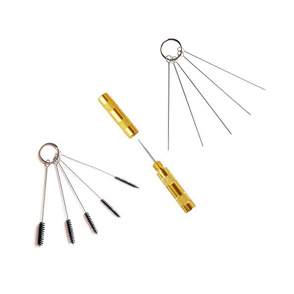 Abest - Set zur Reinigung und Reparatur von Airbrush-Pistolen, mit BÃ¼rsten und Nadeln aus rostfreiem Edelstahl, 3 Teile