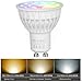 Mi-Light 2.4Ghz RF Remote And Touch Panel Control 4W Colour Changing GU10 Led Light Bulb Fully Dimmable Kelvin From Warm White 2700k To Cool White 6500k (4W GU10 RGB + Warm White + Cool White)