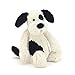 Jellycat Bashful Black and Cream Puppy Stuffed Animal, Really Big, 31 inches