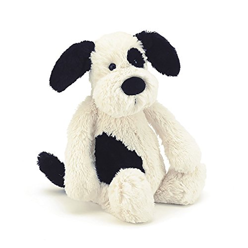 Jellycat Bashful Black & Cream Puppy, Large, 15 inches