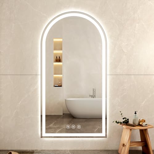 WISSMIELS Arched LED Bathroom Mirror