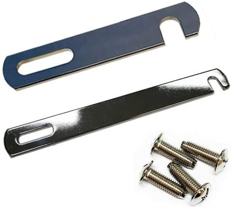 98mm Divan Bed Base Connecting Link Bars Silver Nickle Plated Linking Bar & Bolt (2 Sets (Pack of 4)