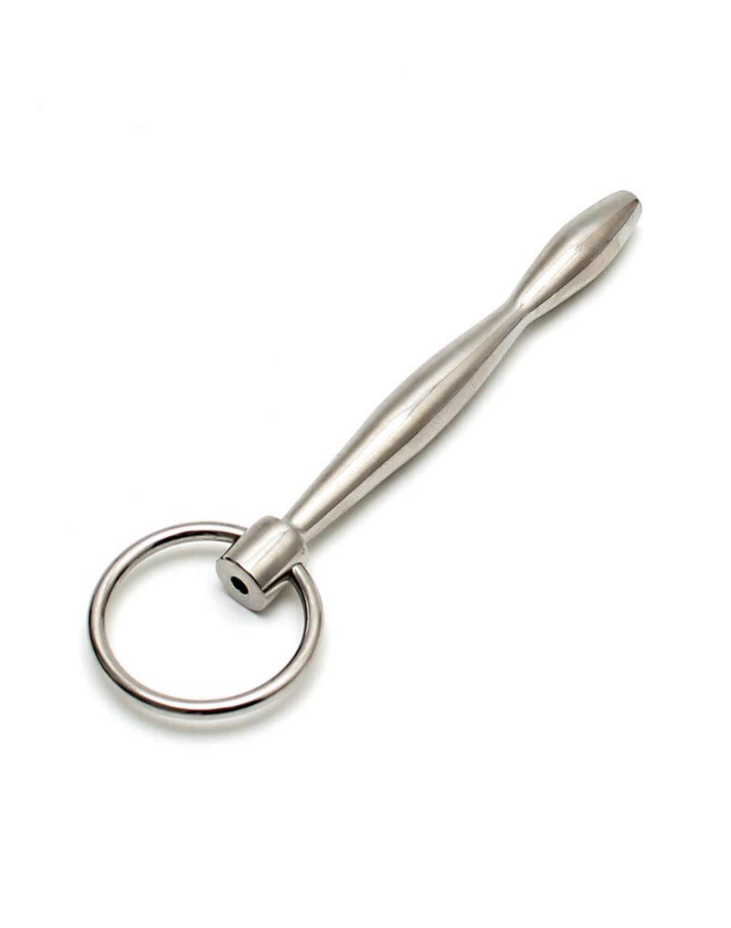 Rimba Urethral Plug Hollow with Ring, 200 g, Silver, 8176