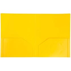 JAM PAPER Heavy Duty Plastic 2 Pocket Extra Tough