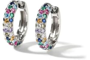 Fashionable and Simple Colorful Zircon Women's Ear Buckle with European and American Minimalist Style Durability