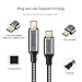USB C to Mini DisplayPort, QGeeM 4K@60HZ Braided 6ft USB 3.1 Type C to Mini DP Cable for MacBook Pro 2017/2016, Surface Book 2, Galaxy S8 S9(Not Support Thunderbolt2, Any Monitor or HDD)