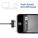 Airsspu iPhone 4S Cable,3Pack 6FT Long Nylon Braided 30-Pin USB Cord Charging and Sync Data Cable charger for iPhone 4/4S, iPhone 3G/3GS, iPad 1/2/3, and iPod(Black+White,6FT)