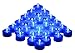 SAMYO Set of 36 Waterproof Wedding Submersible Battery LED Tea Lights Underwater Sub Lights- Wedding Centerpieces Party Decorate (Blue)