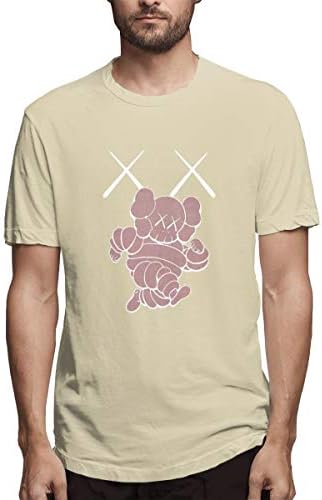 GOHOPE Running Cute KAWS Short Sleeve Men's T Shirts Relaxed-Fit Tees