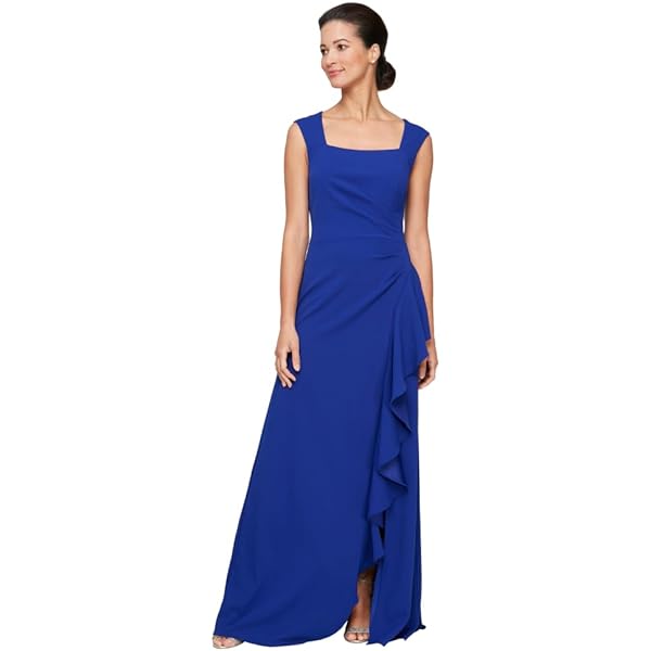 Amazon.com: Aidan Mattox by Adrianna Papell Women's Fully Beaded One  Shoulder Gown, Royal Sapphire : Clothing, Shoes & Jewelry