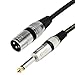 Disino Unbalanced 6.35mm(1/4 inch) TS Mono to XLR Male Cable Gold Plated Quarter inch to Male XLR Microphone Cable Interconnect Cable - 5 Feet/1.5 Meters