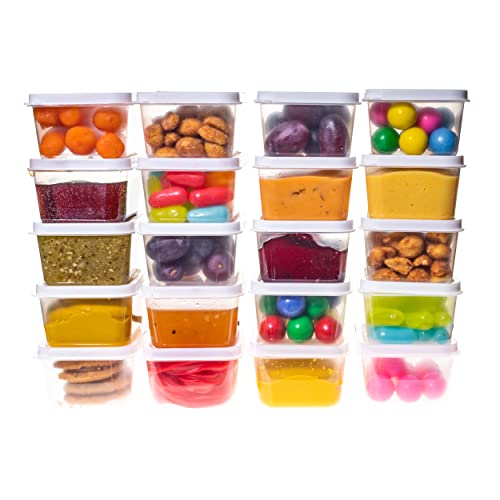 Greenco Mini Rectangular Storage Containers, 20 Pack, 2oz Reusable