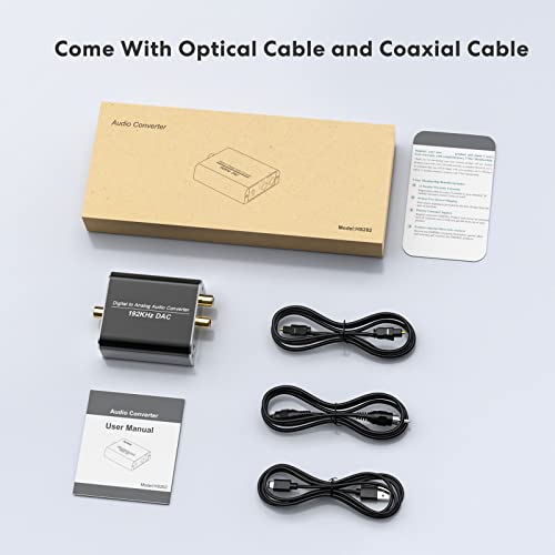 AMANKA 192Khz Convertitore Digitale Analogico Audio,DAC Adattatore