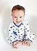L'ovedbaby Unisex-Baby Newborn Organic Long-Sleeve Overall, Slate Umbrella, 6-9 Months