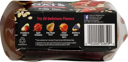 DEL MONTE FRUIT AND OATS, STRAWBERRY APPLE, 7 OZ
