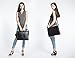 ECOSUSI Briefcase for Women Laptop Bag for Work Briefcase Crossbody Messenger Bags Vegan Leather Satchel Purse Fit 14 Inches Laptop, Black