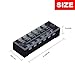 Yosawa 6 Pieces Dual Row 6 Position Screw Terminal Strip 600V 25A + 6 Pieces 6 Positions Red/Black Pre-Insulated Terminal Barrier Strip 400V 25A (6P)
