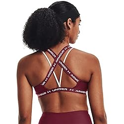 Under Armour Women's Crossback Low Bra, League Red