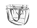 Largest Stadium Security Approved Clear Bag with Handles / Adjustable Strap / 12x12x6 / Transparent Gameday Tote for Men and Women (Gray)