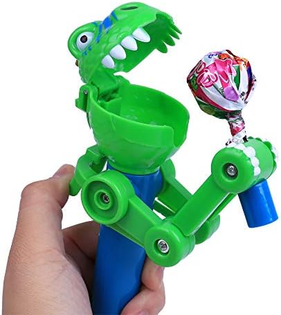 Creative Lollipops Artifact Funny Eating Lollipop Robot Holder Stand Gifts Toy (Green)