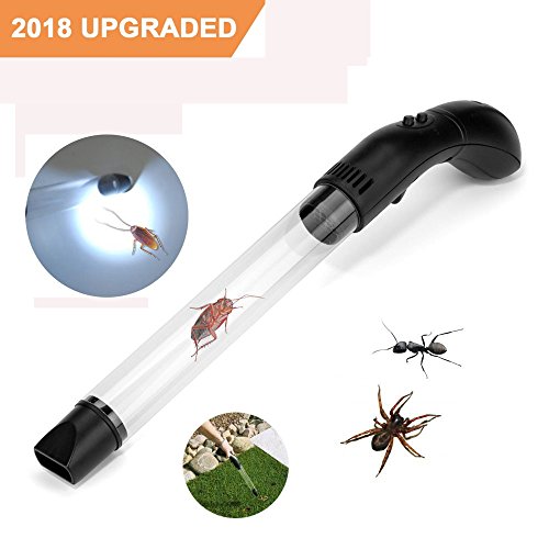 Yeslike Insects Catcher, Vacuum Bug Catcher and Spider Catcher with LED Flashligh, Pest Control (Black)