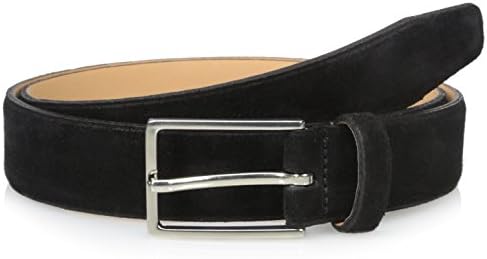 Thirty Five Kent Men's Suede Belt, Black, 40 US
