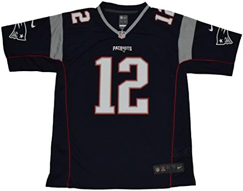 Youth BRADY #12 Professional Onfield Sports Shirt - NE Patriots L(14/16) Dark Blue