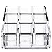 Acrylic Lipstick Makeup Storage Organizer - 9 slot display holder for brush lip gloss nail polish office supplies pens pencils paper clips scissors! Plastic case container for cosmetic accessories!
